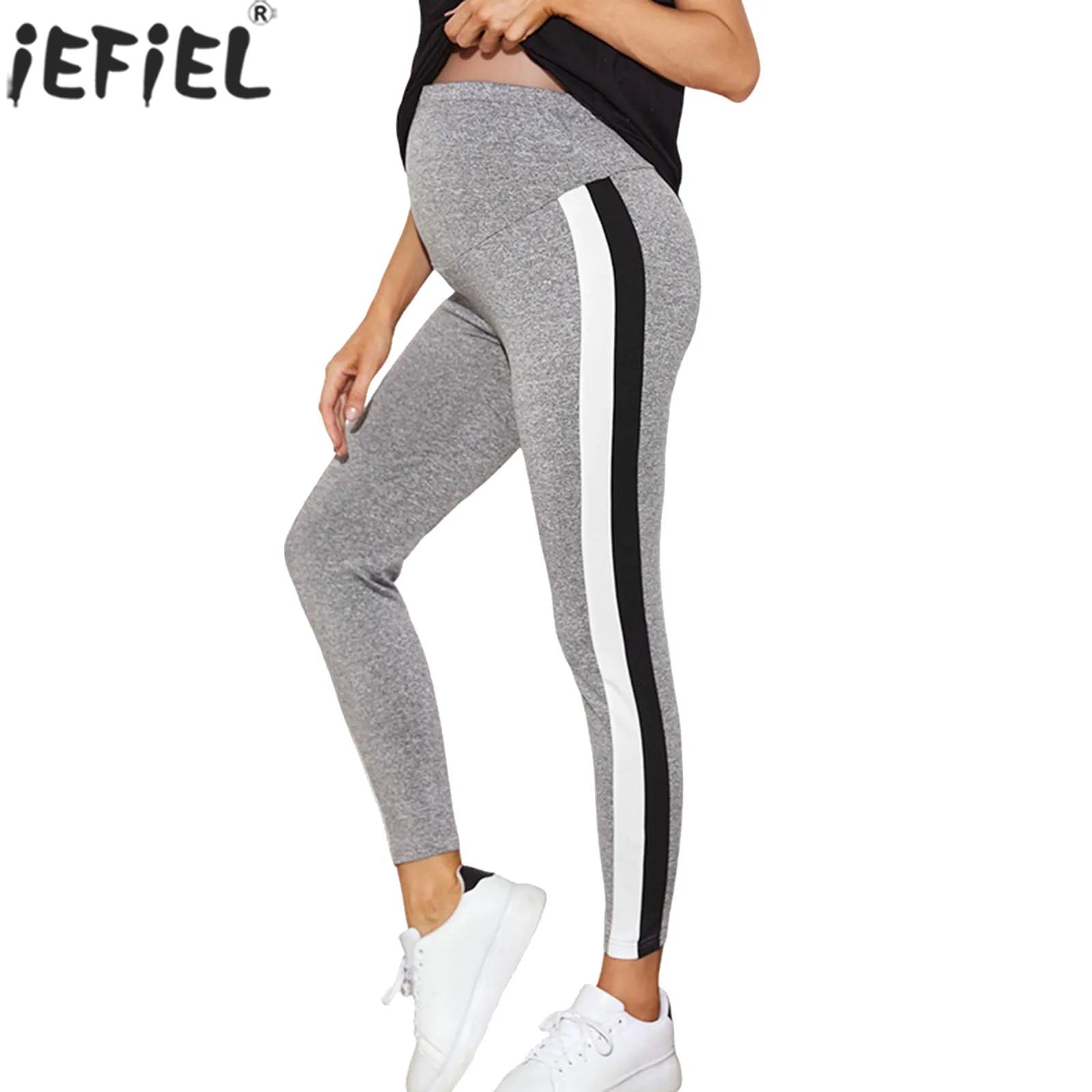 Yoga Overall Fitness - 妊婦用ハイウエストオーバーザベリーパンツマタニティストレッチカジュアルパンツヨガピラティススポーツワークアウトジムフィットネス用