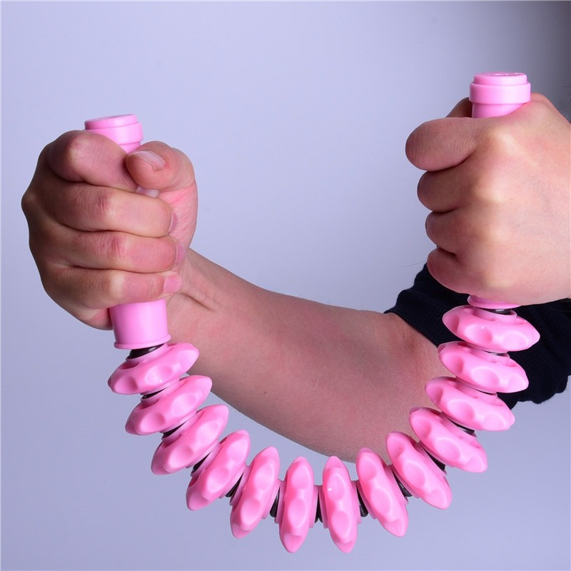 Yoga Fitness Gear - 柔軟なマッサージ筋膜スティックヨガフィットネスギア筋肉リラクゼーションローラーポータブル脚腕筋肉シェイピングトレーナーハンドグリッパー