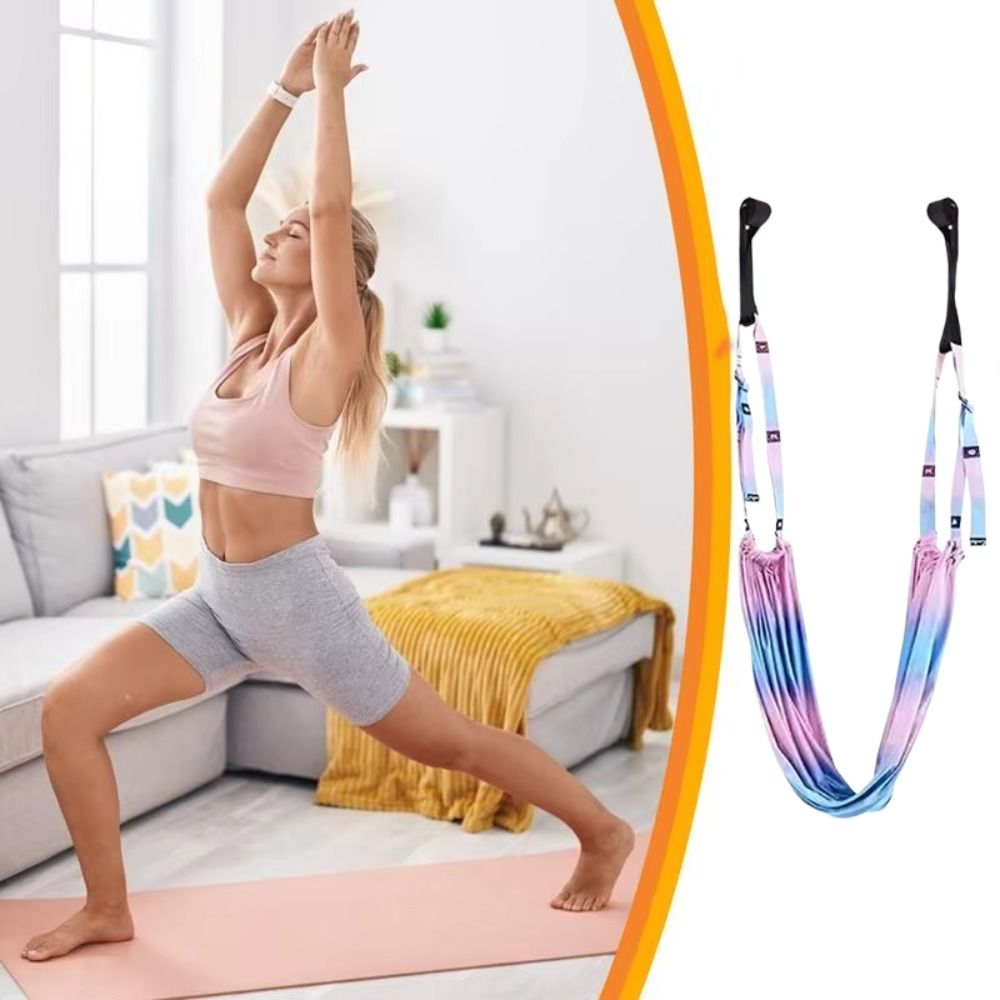 Yoga Swing Aerial - 調節可能な女性用エアリアルヨガストラップ、伸縮性のあるドアハンギングエアリアルヨガハンモックスイング、反重力抵抗補助器具