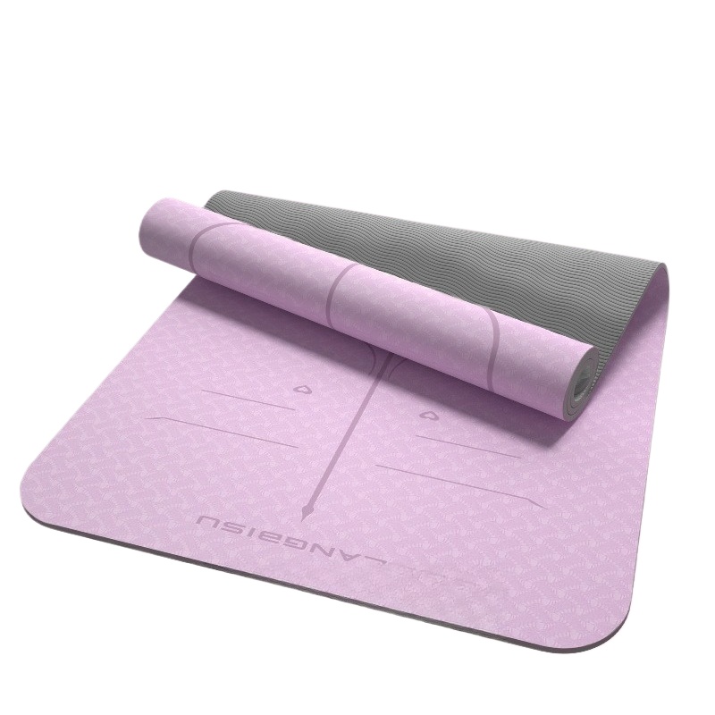 Yoga Health & Fitness Center - 初心者向けTPEヨガマット、超ワイド、超ロング、超厚、滑り止め、室内エクササイズ、家庭用、女性用ダンスフィットネスフロアマット