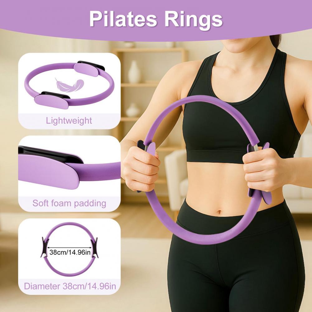 Yoga Fitness Ring - 女性ヨガフィットネスリングサークルピラティス女性ガールエクササイズホーム抵抗弾性ヨガジムワークアウトピラティスリングサークル ﻿