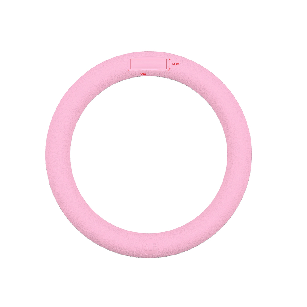 Yoga Fitness Ring - 模様入り丸型鉄製ヨガウェイトリング テクスチャードシリコングリップ付き 5ポンド/10ポンド フィットネス器具