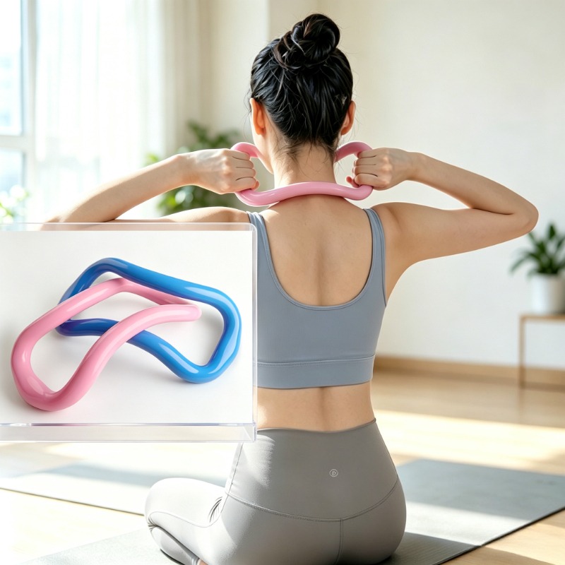 Yoga Fitness Trainer - プラティヨガリングショルダーストレッチトレーナー筋肉リラクゼーションなだめるようなマッサージリング痩身ホームフィットネス機器