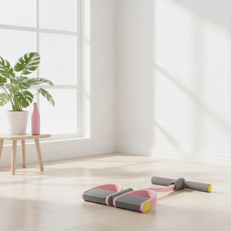Yoga Fitness Gear - 4チューブ弾性プルロープヨガペダル抵抗バンド耐久性のあるフィットネスギアヨガ初心者向けホームワークアウト用