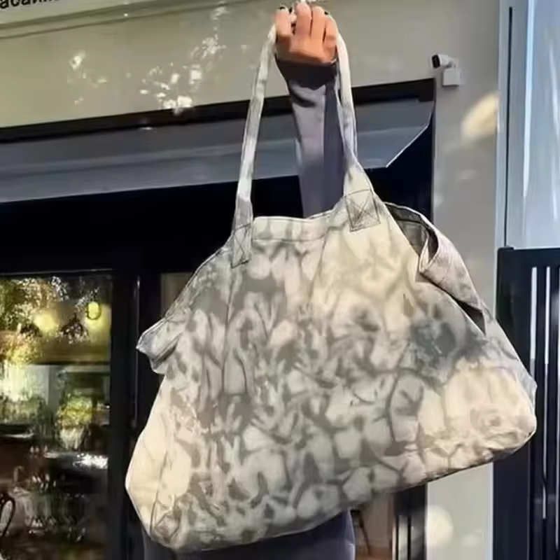 Yoga Fitness Bag - カジュアルフィットネスバッグ 女性用ヨガバッグ トレンド 大容量ショルダーバッグ レディーストートバッグ キャンバス学生バッグ