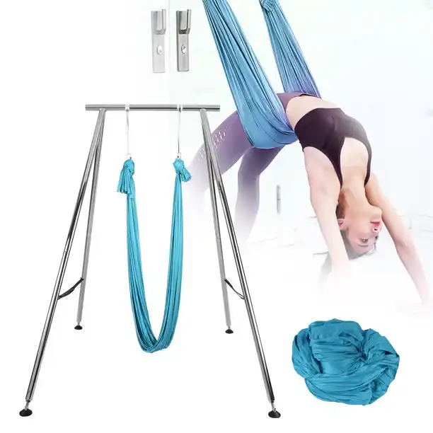 折りたたみ式ポータブル高さ調節可能ヨガスイングスタンドフレー - Yoga Swing Aerial のレビューと価格