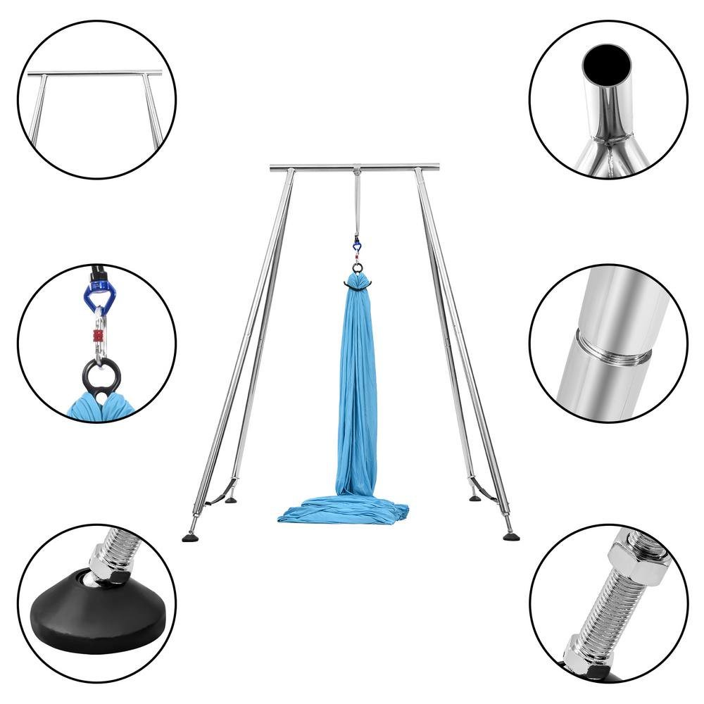 折りたたみ式ポータブル高さ調節可能ヨガスイングスタンドフレー - Yoga Swing Aerial のレビューと価格