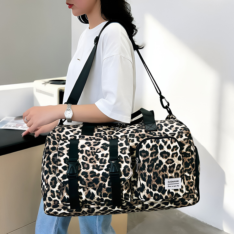 ファッショナブルなレオパード柄スポーツジムバッグ、独立したシ - Yoga Fitness Bag のレビューと価格