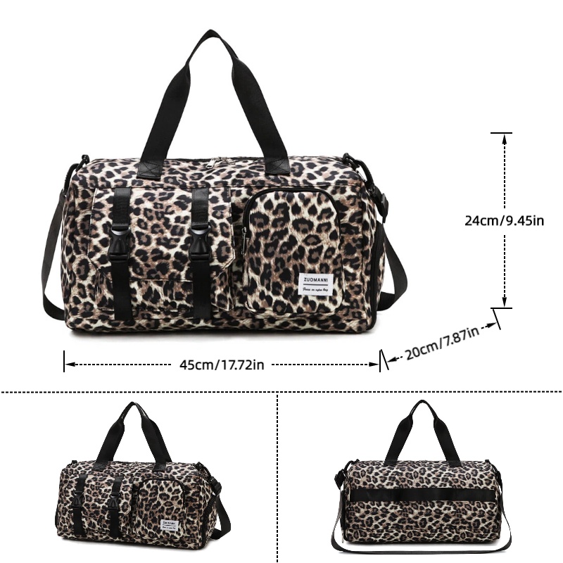 ファッショナブルなレオパード柄スポーツジムバッグ、独立したシ - Yoga Fitness Bag のレビューと価格