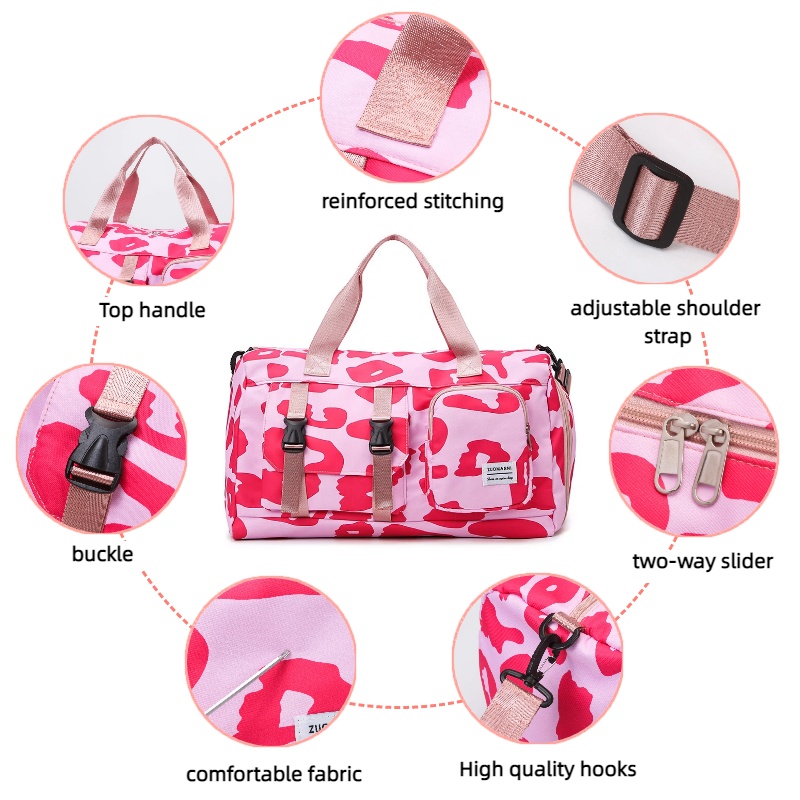 ファッショナブルなレオパード柄スポーツジムバッグ、独立したシ - Yoga Fitness Bag のレビューと価格