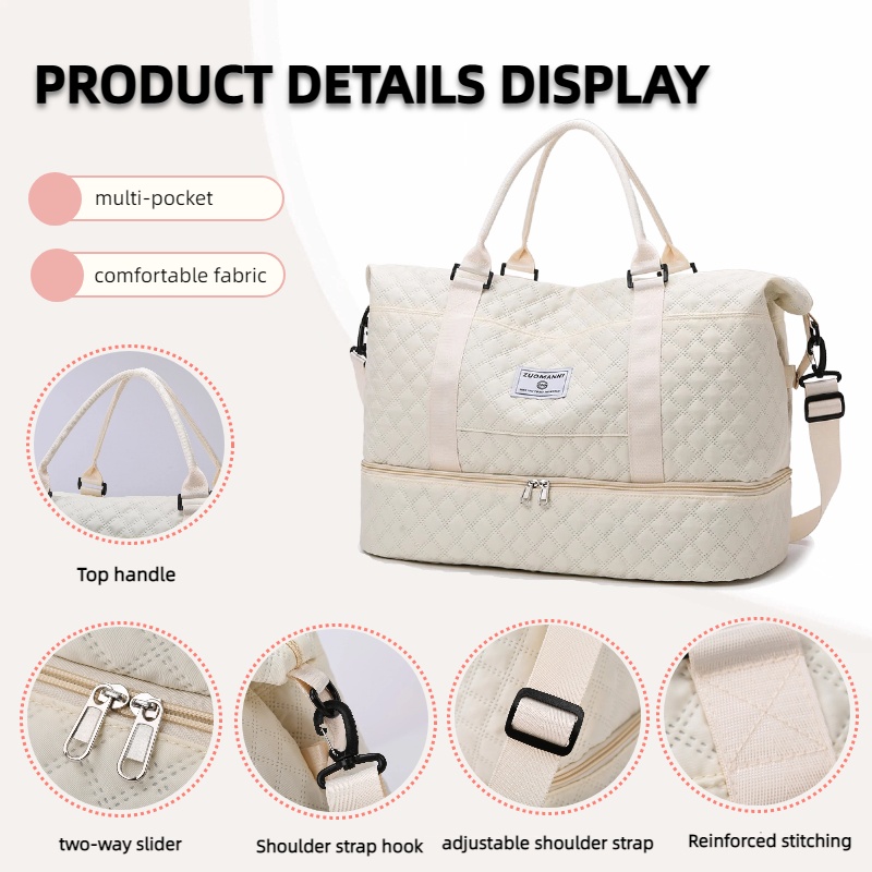 大容量トラベルダッフルバッグ ウィークエンダーバッグ オーバ - Yoga Fitness Bag のレビューと価格