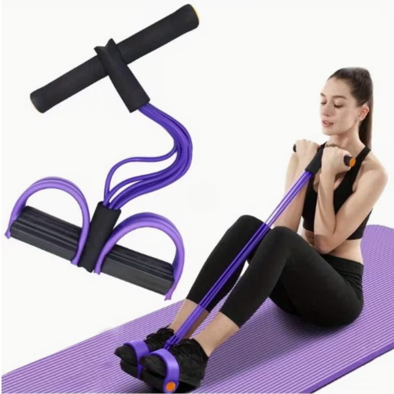 6 チューブ弾性ヨガペダルプラー抵抗バンド腹部ウエストアーム - Yoga Fitness Gear のレビューと価格