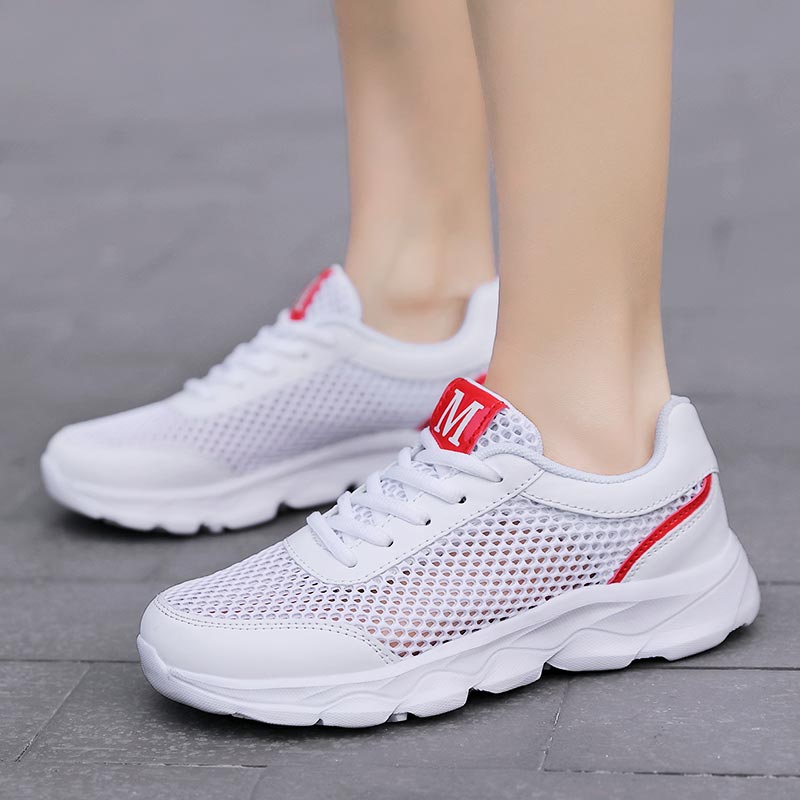 女性用通気性メッシュスニーカー,軽量ランニングシューズ,ベー - Yoga Fitness Reservation のレビューと価格