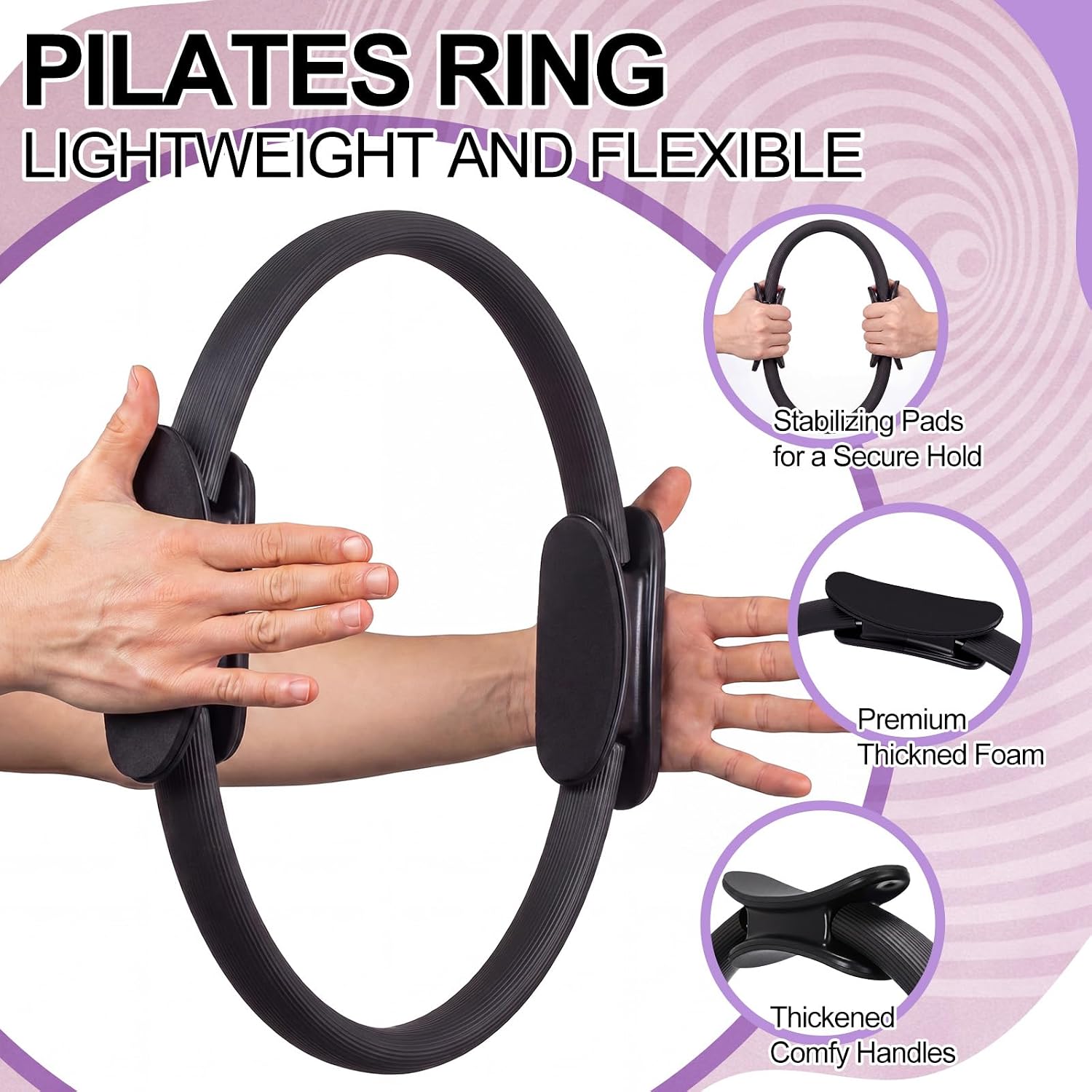 12個入りピラティスリングセット、デュアルサイズマジックサー - Pilates Ring Circle のレビューと価格