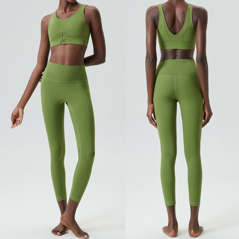 2 ピースセットジッパーヨガスポーツ衣装女性のためのソリッド - Yoga Fitness Plus のレビューと価格