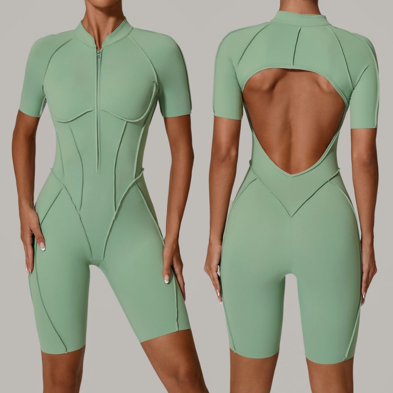 女性用トラックスーツジムワークアウトスポーツ服衣装ジッパージ - Yoga Overall Fitness のレビューと価格