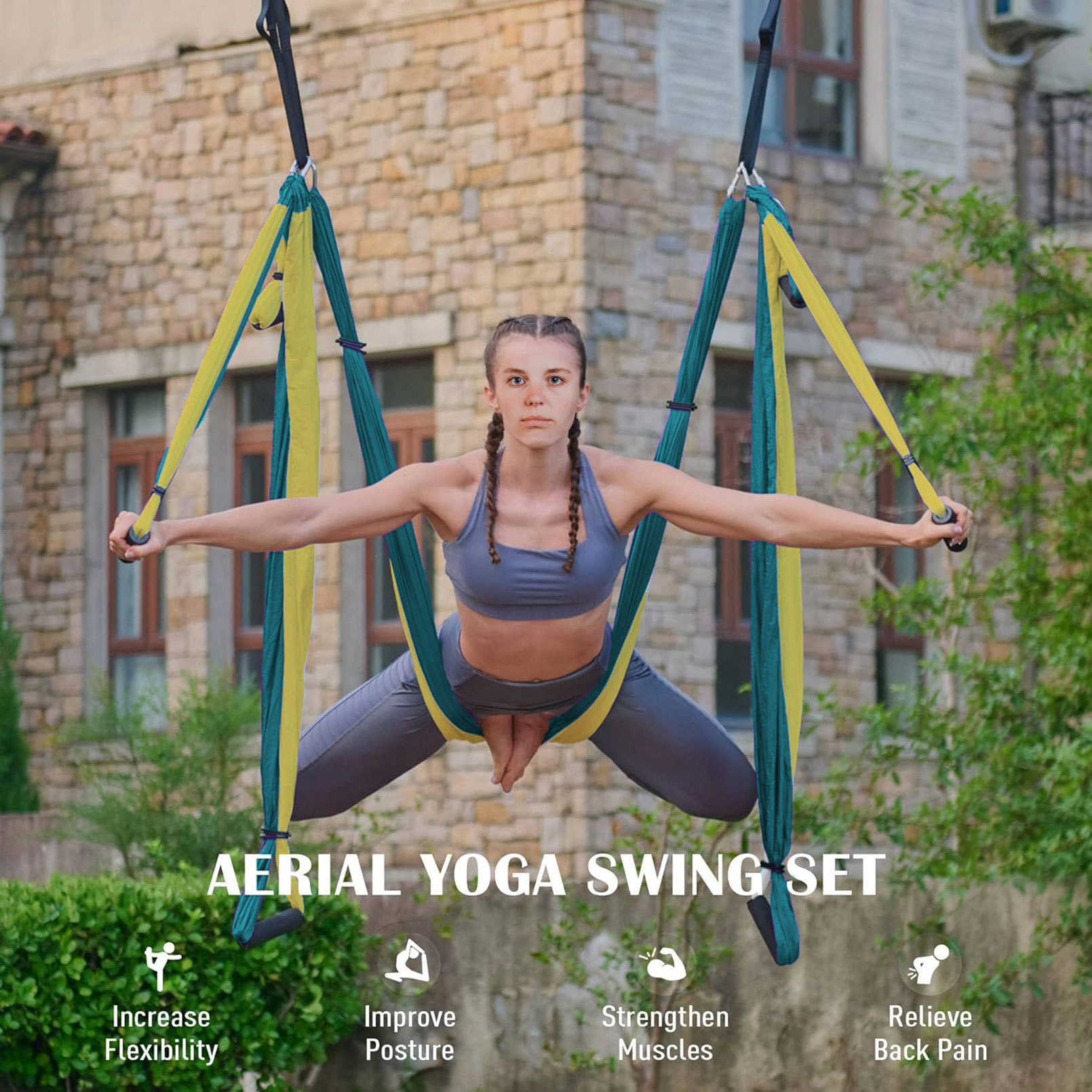 Гамак Для Йоги 空中ヨガハンモック スイングカ - Yoga Swing Aerial のレビューと価格