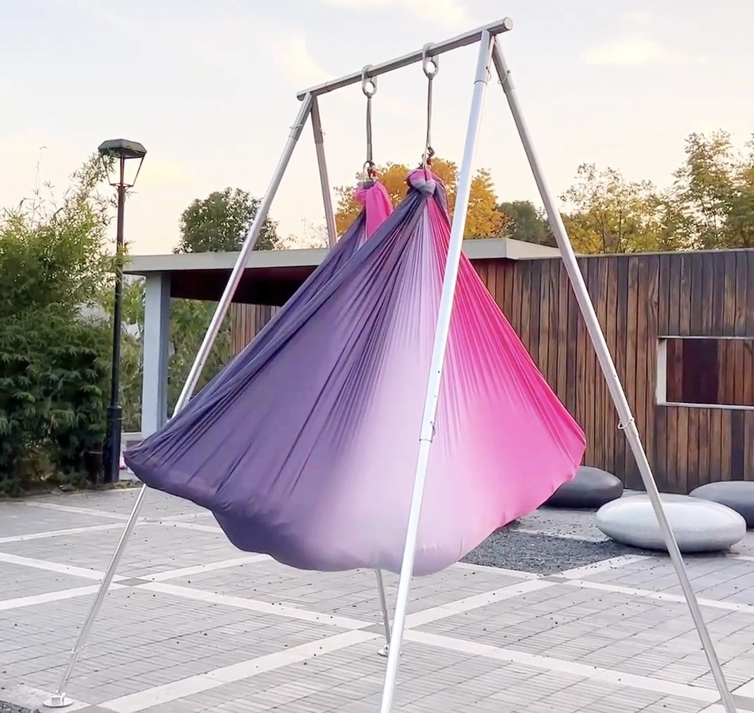 6メートルの空中ヨガハンモック生地：カラフルな高級空中シルク - Yoga Swing Aerial のレビューと価格