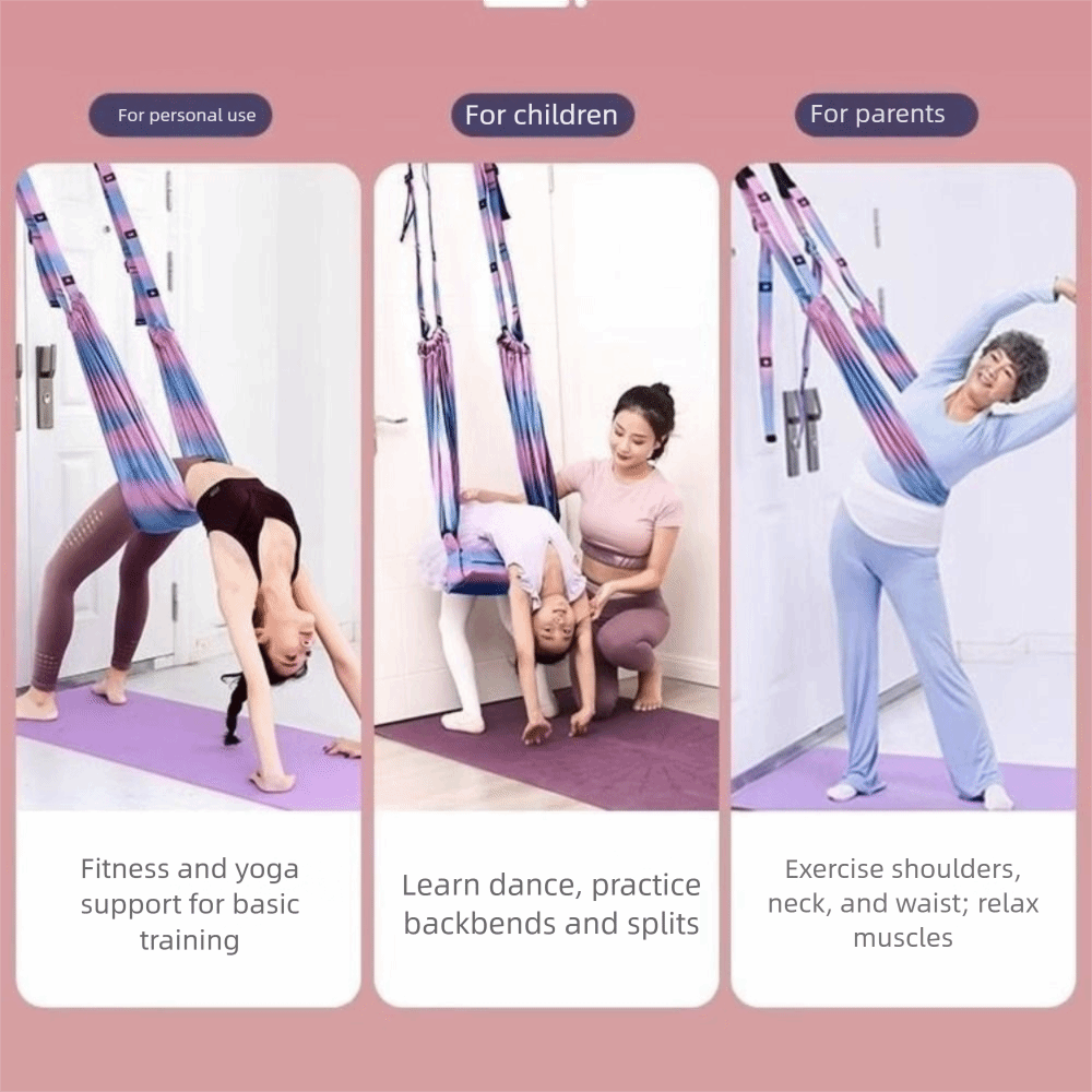 調節可能な女性用エアリアルヨガストラップ、伸縮性のあるドアハ - Yoga Swing Aerial のレビューと価格