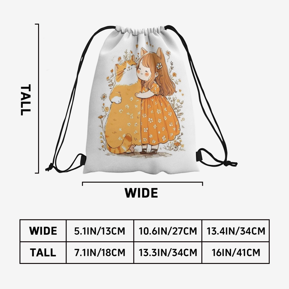 1PC かわいい女の子プリントカスタムテキスト巾着バックパッ - Yoga Fitness Bag のレビューと価格