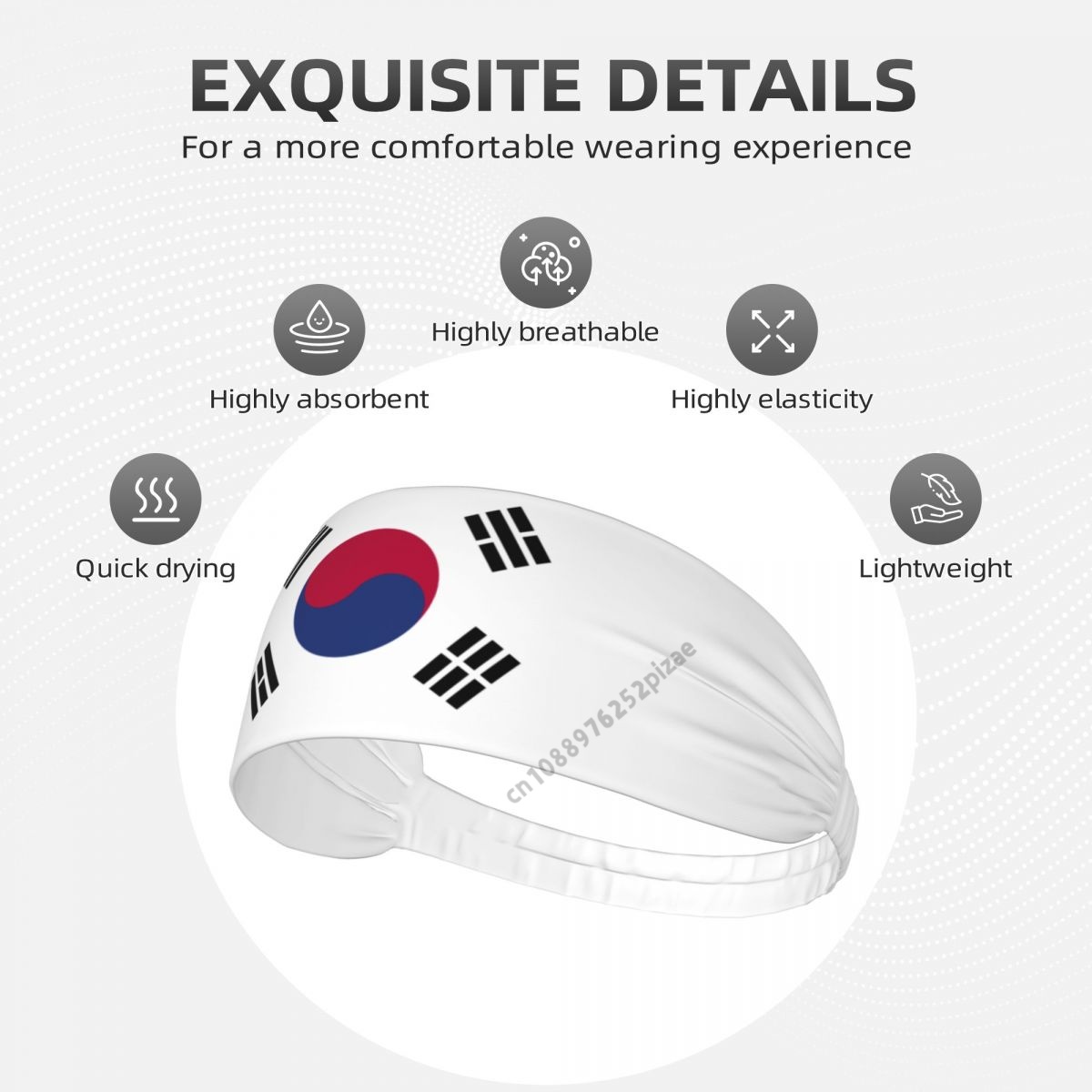 韓国国旗柄 メンズ レディース バンド エラスティック ワイ - Yoga Fitness Band のレビューと価格