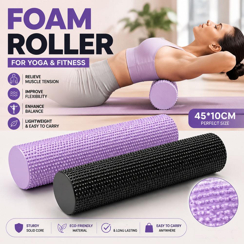 ヨガフォームローラー EVA 高密度ヨガコラムローラー ピラ - Yoga Fitness Trainer のレビューと価格