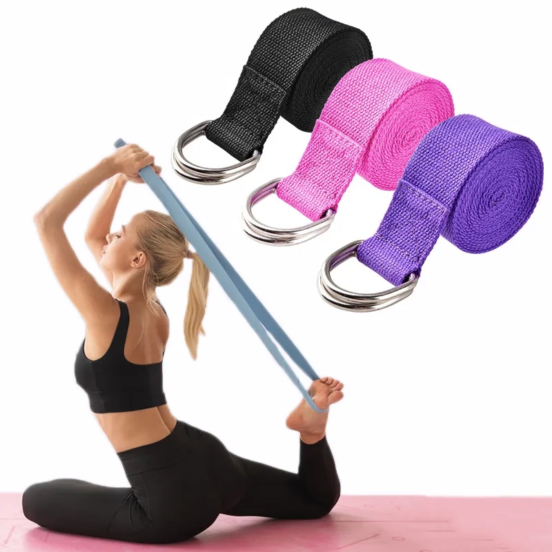 183*3.8 センチメートルヨガストラップ綿エクササイズヨ - Yoga Fitness Ring のレビューと価格