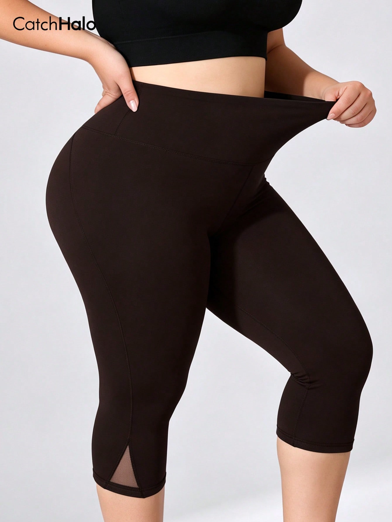 レディース プラスサイズ ジム用レギンス メッシュ切り替え  - Yoga Fitness Plus のレビューと価格