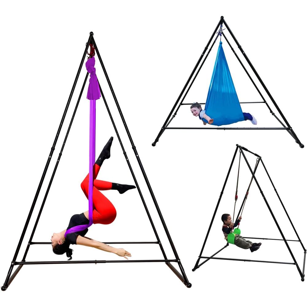 高さ調節可能、ポータブル、折りたたみ式ヨガスイングスタンド（ - Yoga Swing Aerial のレビューと価格