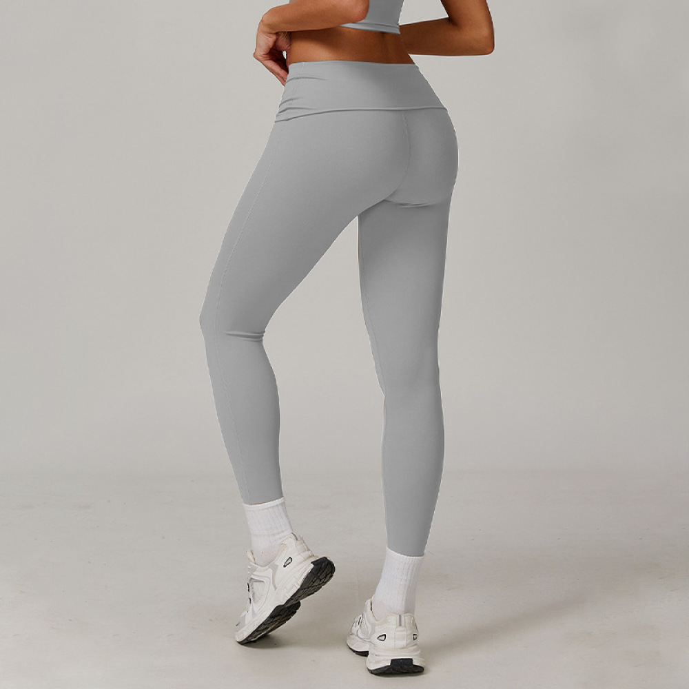 アスレチックヨガパンツ レディース ウエスト折り返しレギンス - Yoga Fitness Gear のレビューと価格