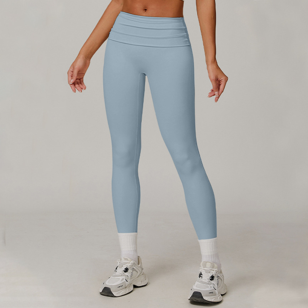 アスレチックヨガパンツ レディース ウエスト折り返しレギンス - Yoga Fitness Gear のレビューと価格