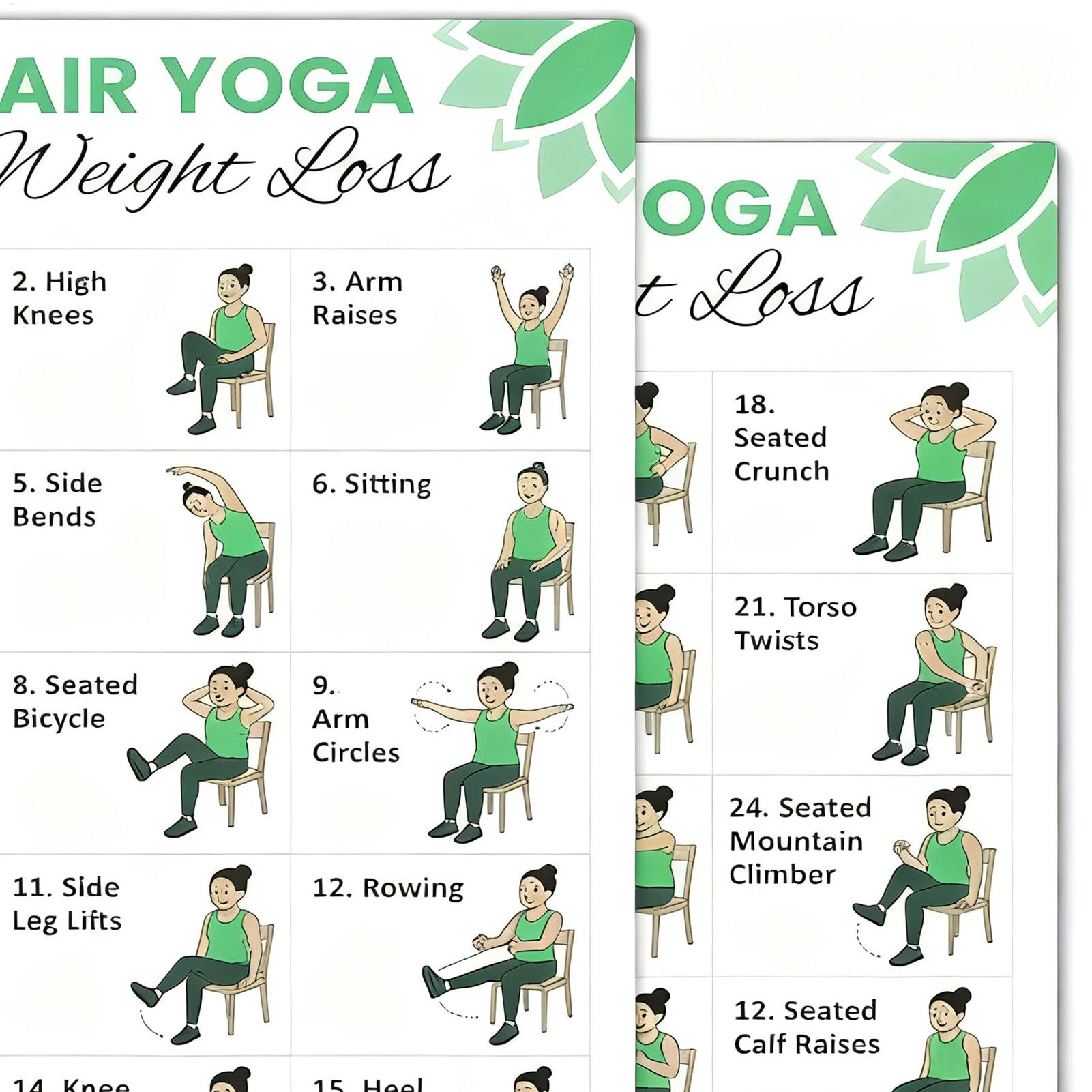 2枚入り ヨガポスター ホームエクササイズ ジム ヨガ 30 - Yoga Health & Fitness Center のレビューと価格