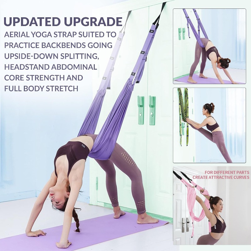 調節可能なエアリアルヨガハンモックセット ピラティス 反重力 - Yoga Swing Aerial のレビューと価格