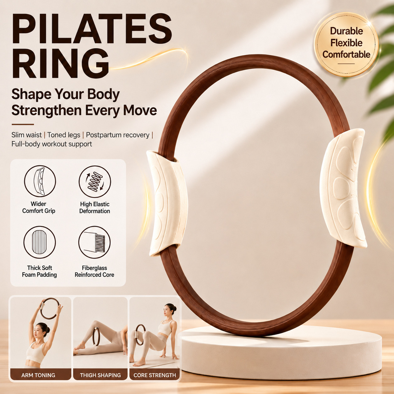 ピラティスリング、ヨガリング、骨盤底筋トレーニング、ボディシ - Yoga Fitness Ring のレビューと価格