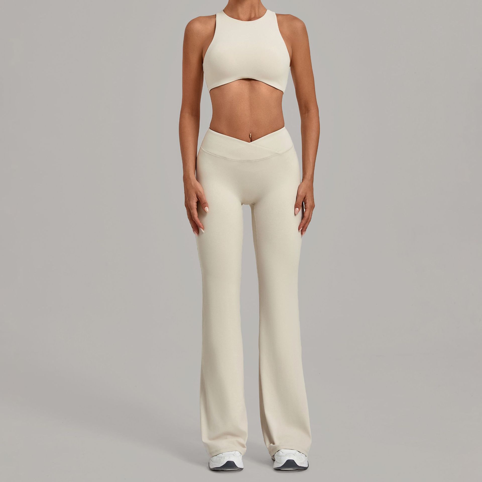 2ピーススポーツブラ女性用セットフィットネスタンクトップブラ - Yoga Overall Fitness のレビューと価格