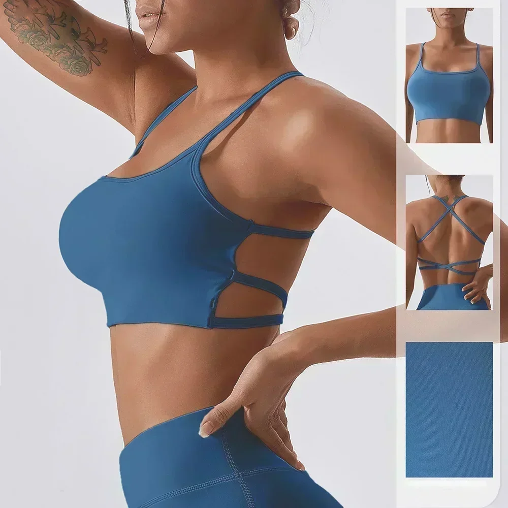 クラウド非表示セクシーなバックスポーツブラ女性ヨガクロップト - Yoga Fitness Plus のレビューと価格