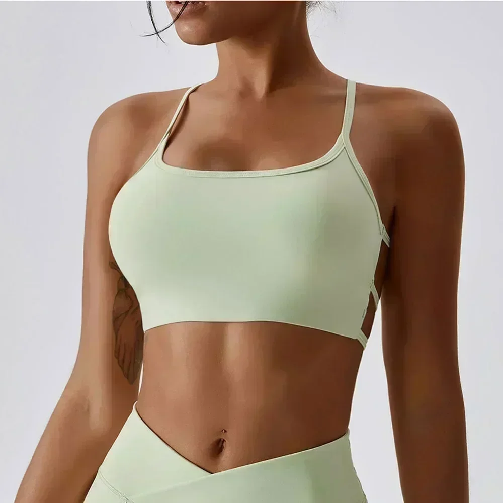クラウド非表示セクシーなバックスポーツブラ女性ヨガクロップト - Yoga Fitness Plus のレビューと価格