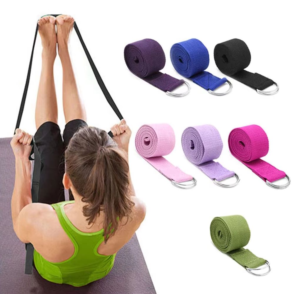180 センチメートルスポーツヨガストラップ耐久性のある綿調 - Yoga Fitness Ring のレビューと価格