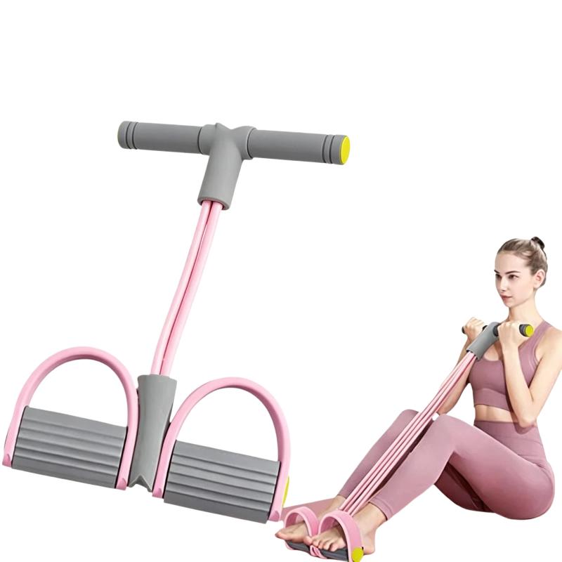 4チューブ弾性プルロープヨガペダル抵抗バンド耐久性のあるフィ - Yoga Fitness Gear のレビューと価格