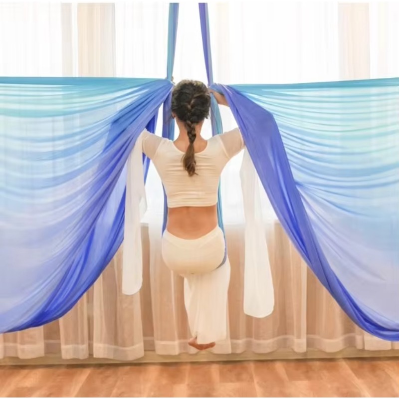 グラデーションカラー反重力反転ワイドエアリアルヨガハンモック - Yoga Swing Aerial のレビューと価格