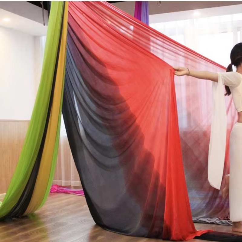 グラデーションカラー反重力反転ワイドエアリアルヨガハンモック - Yoga Swing Aerial のレビューと価格
